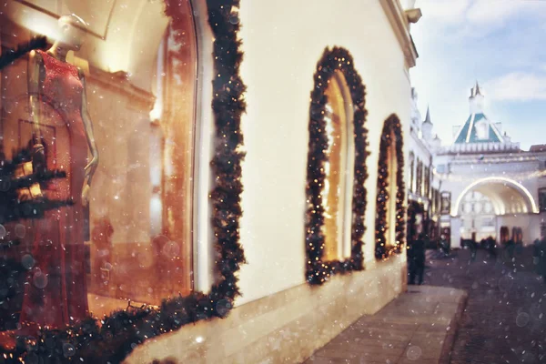 Natal decorado cidade — Fotografia de Stock