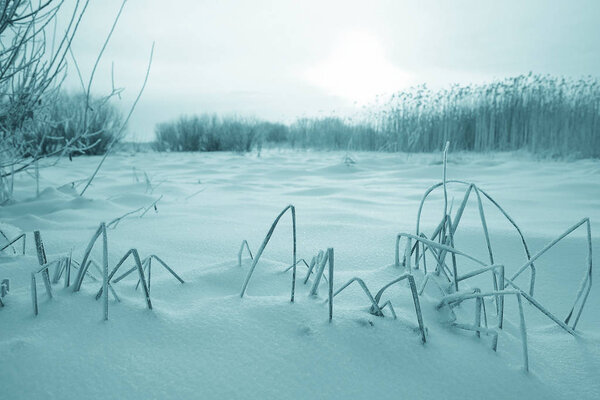 Winter landscape in Russia