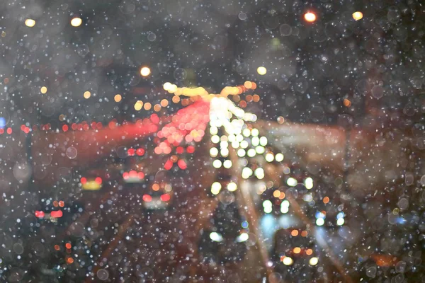 Nuit ville circulation routière — Photo