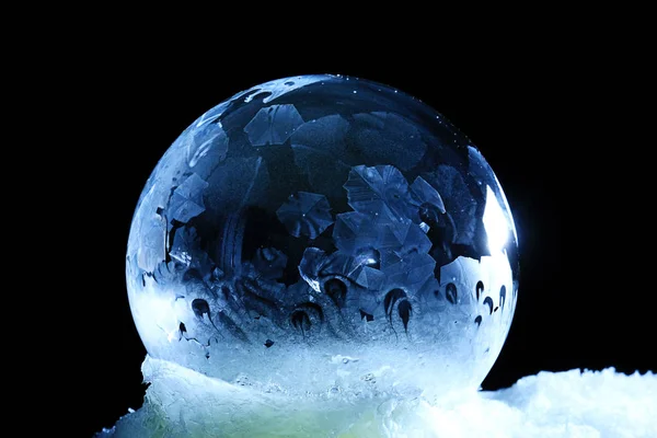 Frozen soap bubble — Stock Photo, Image