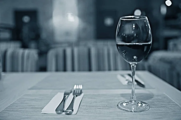 Glass of wine on table — Stock Photo, Image