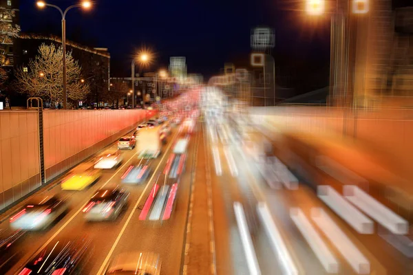 Gece Şehir Trafiği — Stok fotoğraf