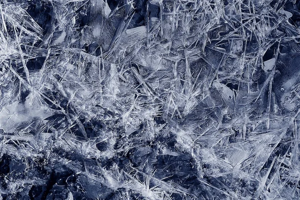 Krakované ledu textura — Stock fotografie