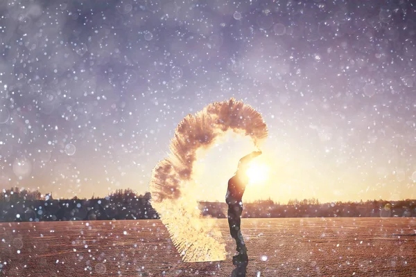 Kar adam yapma Çeşmesi — Stok fotoğraf