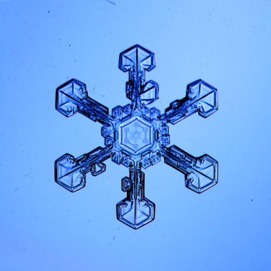 güzel kar tanesi makro çekim