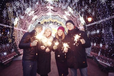 Gençlik Caddesi üzerinde yeni yıl kutlama