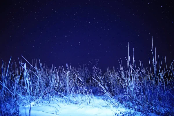 Noche de invierno paisaje — Foto de Stock