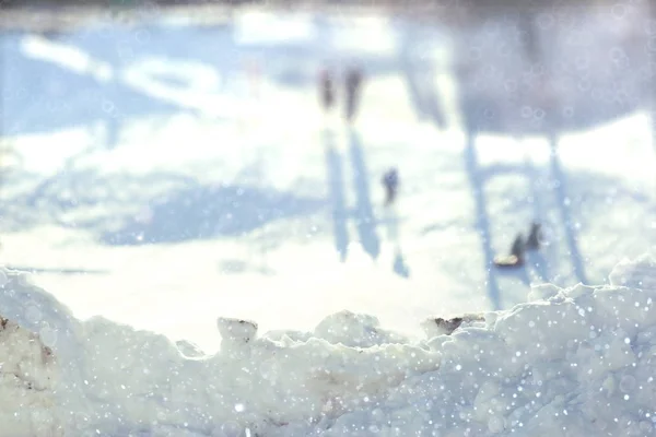 冬天雪下的旷野 — 图库照片