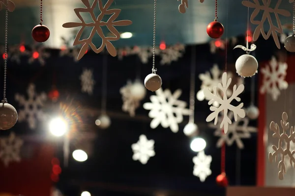 Noel dekoratif kar taneleri — Stok fotoğraf