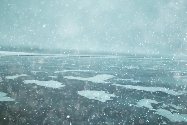 Lac gelé en hiver — Photo