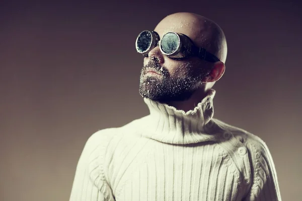 Portrait of a man in goggles — Stock Photo, Image