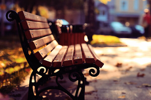 bench in autumn park