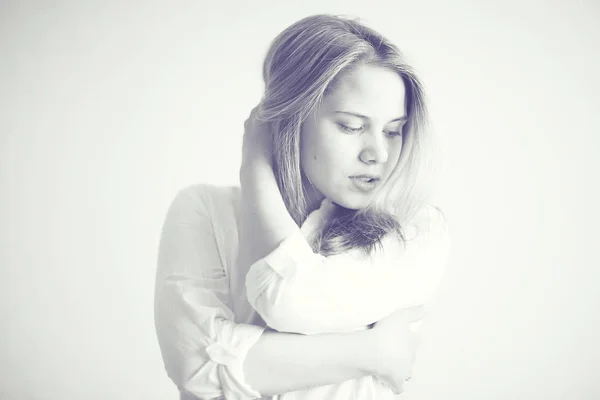 Portrait of tender blond woman — Stock Photo, Image