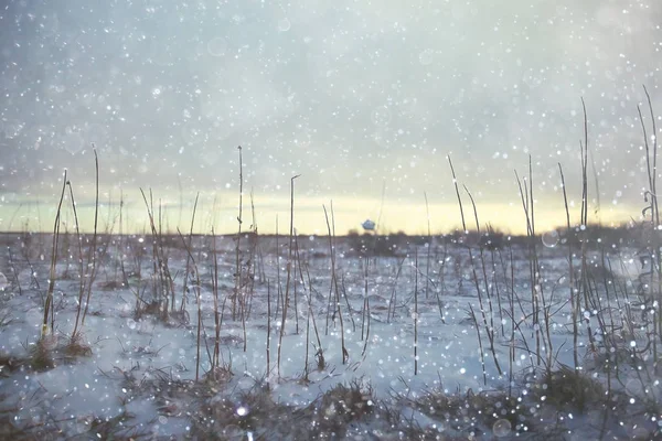 Neve na paisagem de inverno — Fotografia de Stock