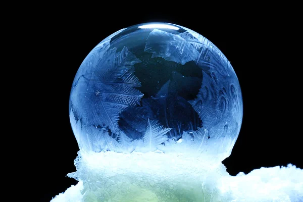 Frozen soap bubble — Stock Photo, Image