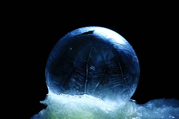 Frozen soap bubble — Stock Photo, Image