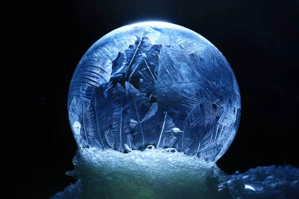 Frozen soap bubble — Stock Photo, Image