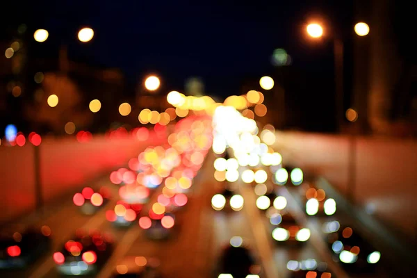 Night city road traffic — Stock Photo, Image
