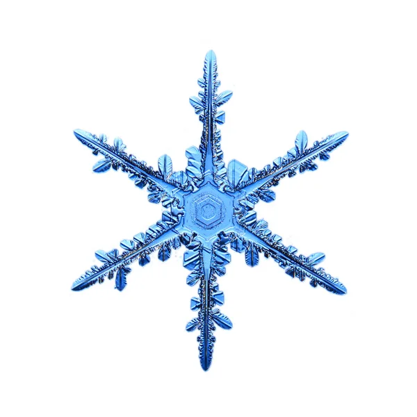 Σουτ μακροεντολή όμορφη νιφάδα χιονιού — Φωτογραφία Αρχείου