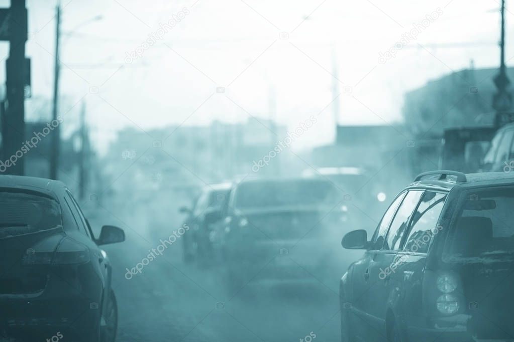 car on city road at winter