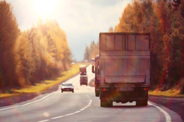 Sonbahar manzara otoyol