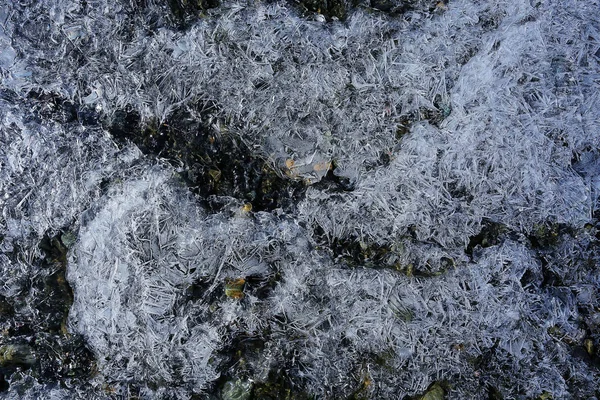 Textura de gelo de inverno — Fotografia de Stock