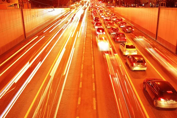 Gece şehir trafik — Stok fotoğraf