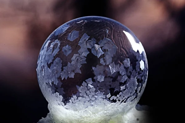 얼어붙은 비누 방울 — 스톡 사진