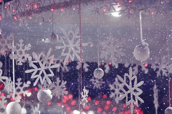 Blurred Christmas snowflakes — Stock Photo, Image