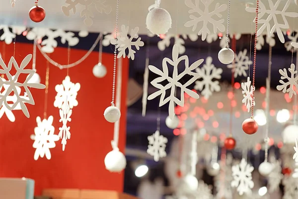 Χριστουγεννιάτικο διακοσμητικό νιφάδες χιονιού — Φωτογραφία Αρχείου