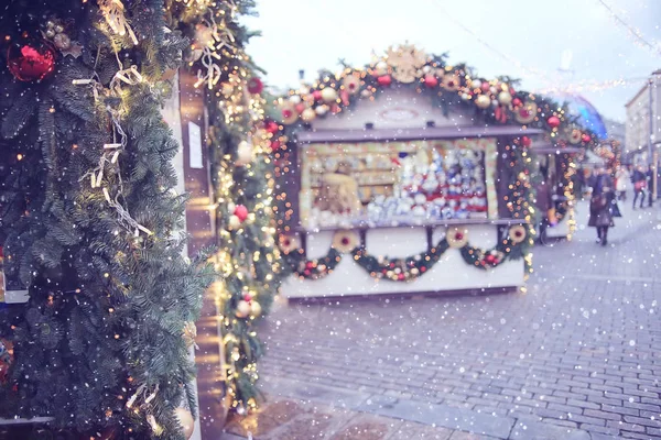 크리스마스 장식 도시 풍경 — 스톡 사진