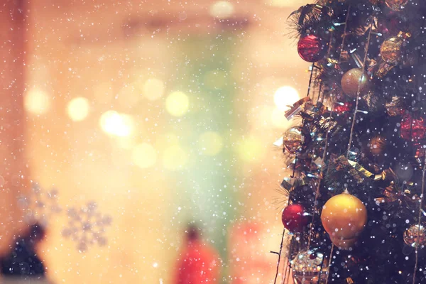 Wazig kerst sneeuwvlokken — Stockfoto