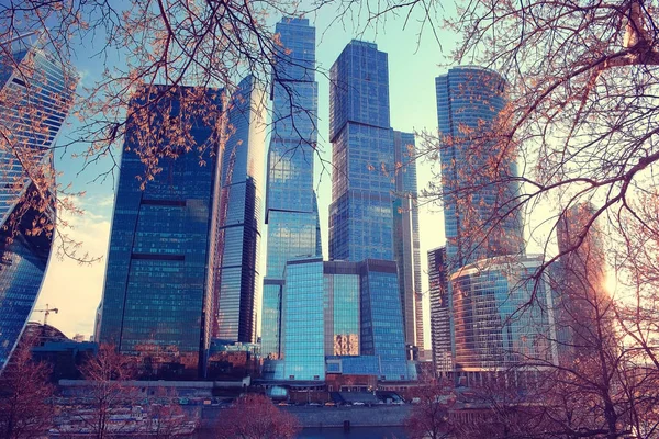 Modern skyscrapers district — Stock Photo, Image