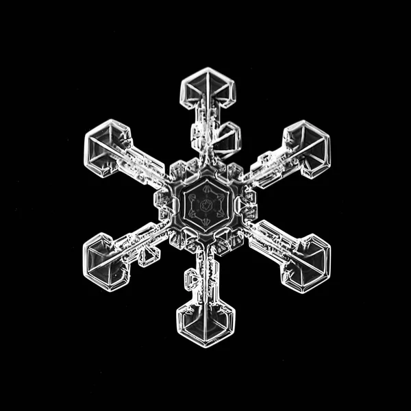 Beautiful snowflake macro shot — Stock Photo, Image