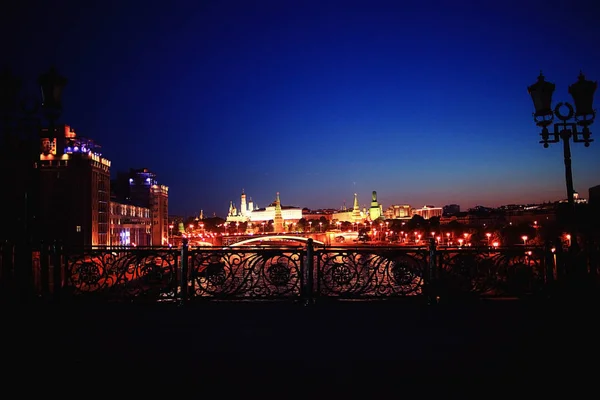 Illuminated night cityscape — Stock Photo, Image