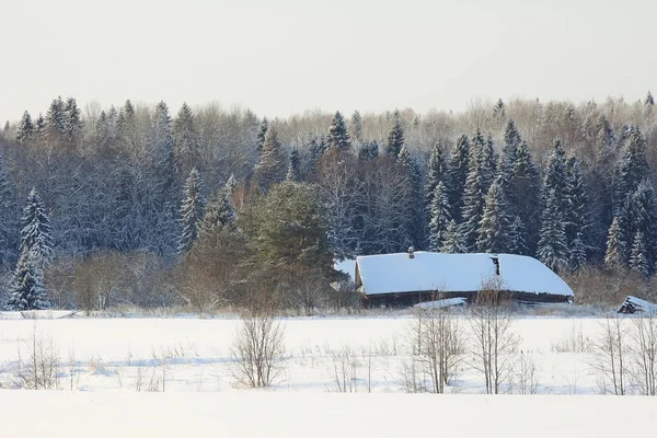 Winterlandschaft auf dem Land — Stockfoto