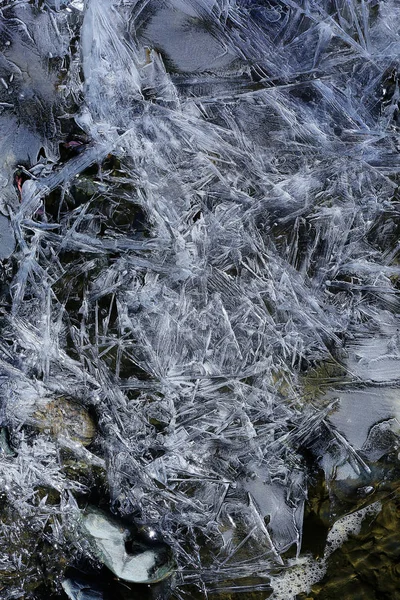 Transparent ice texture — Stock Photo, Image