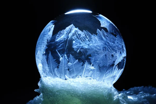 Frozen soap bubble — Stock Photo, Image