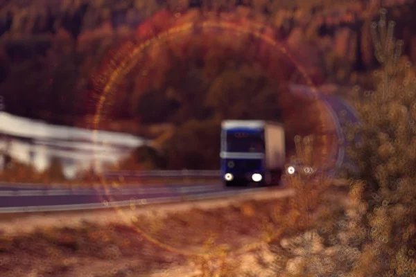 Autumn road blur background — Stock Photo, Image