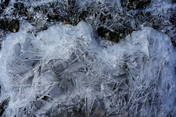 Textura de gelo de inverno — Fotografia de Stock