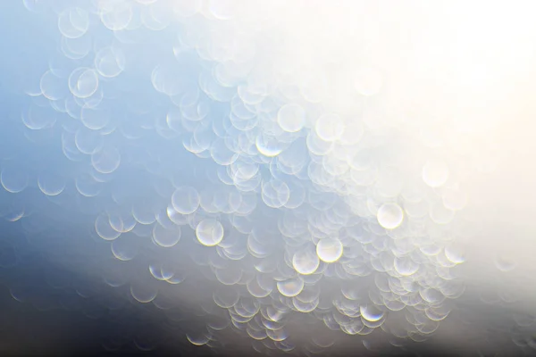 Gotas de bokeh luz no vidro — Fotografia de Stock