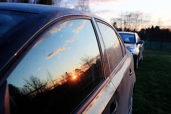 Nyári naplementében az autópályán — Stock Fotó