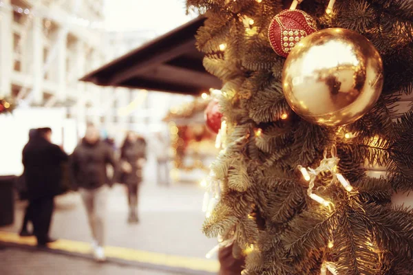 Süslenmiş Noel şehir — Stok fotoğraf