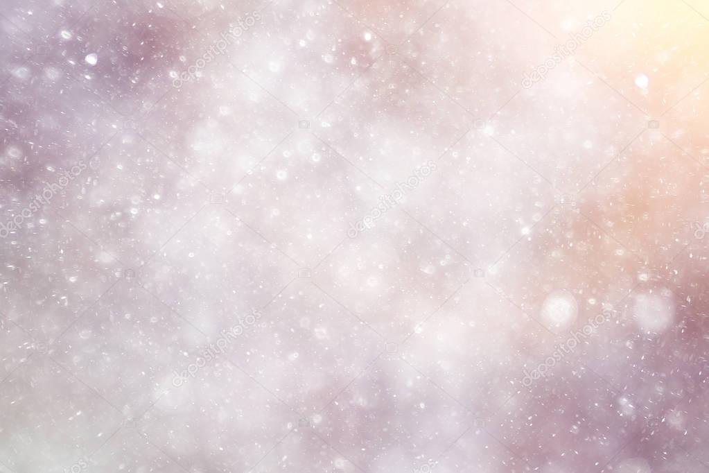 Snowfall texture of snowflakes 