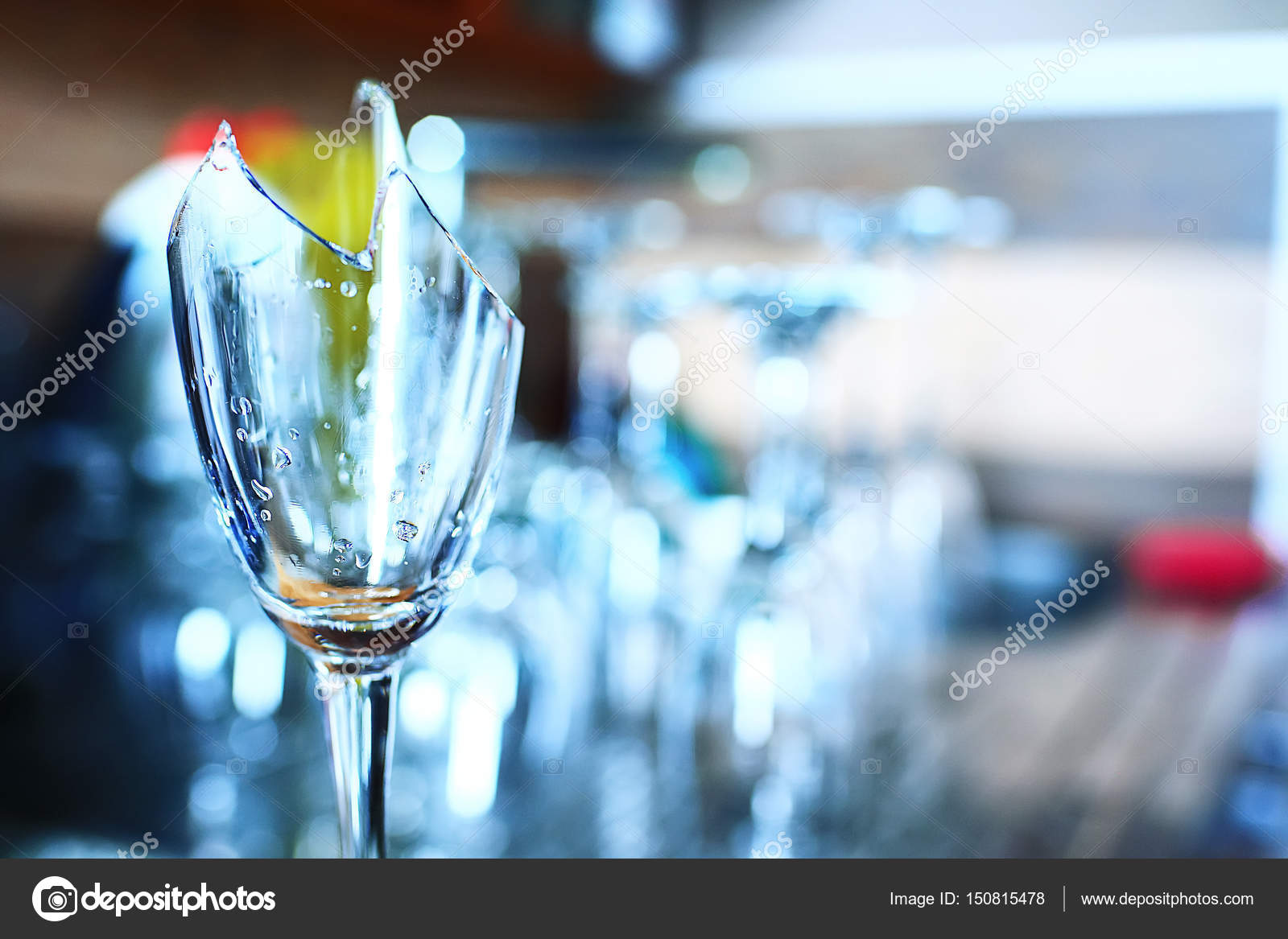 Broken Glass on a shelf Stock Photo by ©xload 150815478