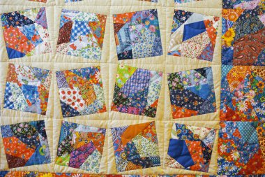 beautiful patchwork quilt clipart
