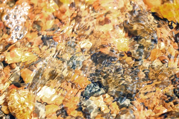 Multi-gekleurde steentjes in een stroom — Stockfoto