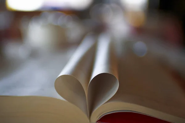 Kniha a kávu v kavárně — Stock fotografie