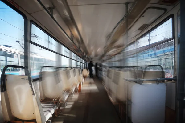 Vagão de transporte à tarde — Fotografia de Stock