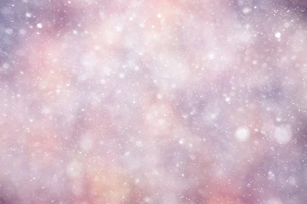 Texture di fiocchi di neve su sfondo sfocato — Foto Stock